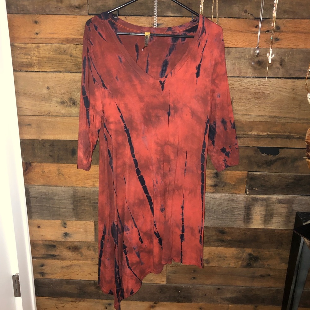 Burgundy red dress